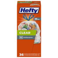 Hefty Clear Large Trash Drawstring Bags