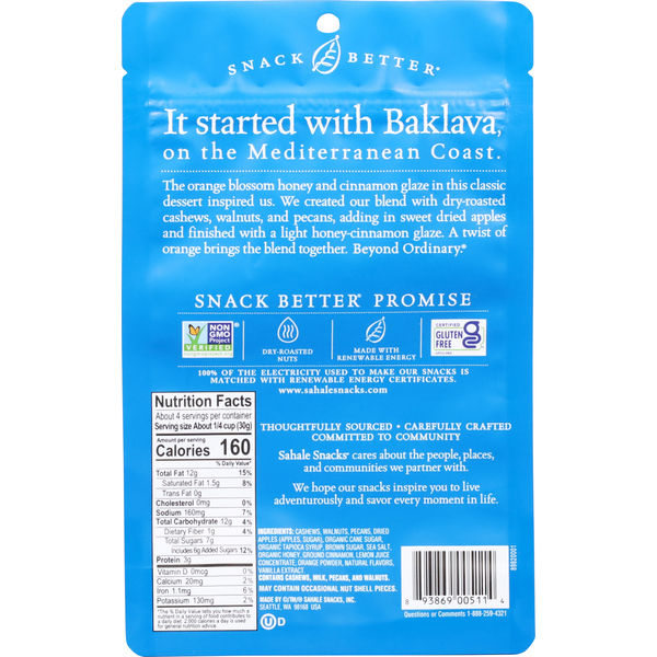 Sahale Snacks Anacardos con Miel y Canela