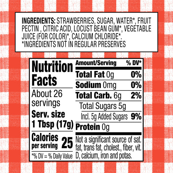 Smucker's Low Sugar Strawberry Preserves, 15.5 Ounces