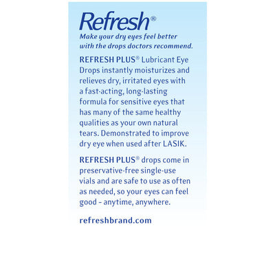 Gotas para los ojos lubricantes sin conservantes Refresh Plus