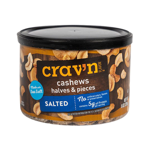 Crav'n Flavor Noix de Cajou Salées en Morceaux et En Morceaux