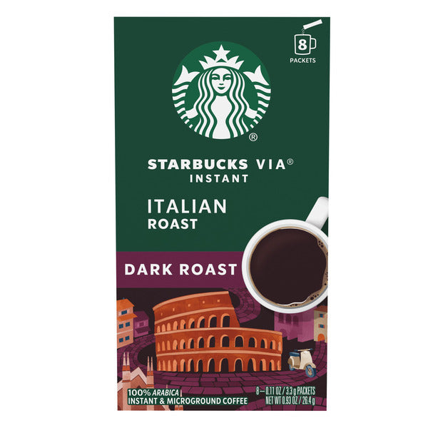 Café Instantáneo Starbucks VIA Tostado Oscuro Italiano