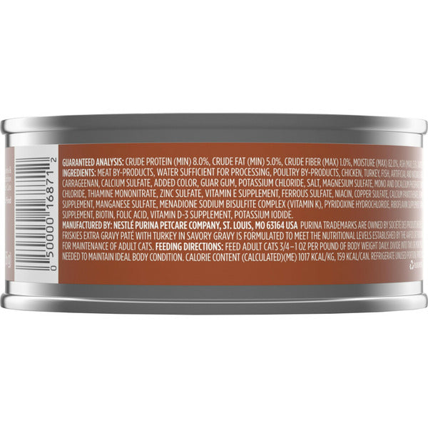 Purina Friskies Gravy Pate Comida Húmeda para Gatos con Pavo