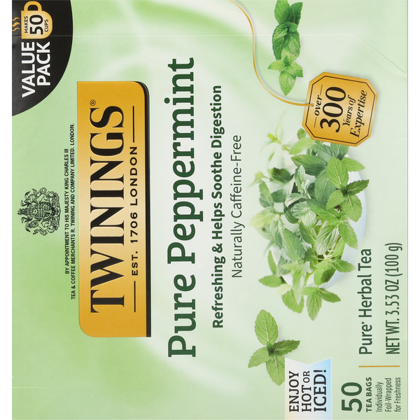 Paquete de Valor de Té de Hierbas de Menta Pura Sin Cafeína de Twinings
