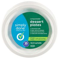 Simply Done Compostable 7 Inch Dessert Plates