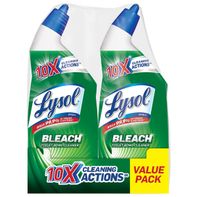 Paquete doble de limpiador de inodoros LYSOL con blanqueador