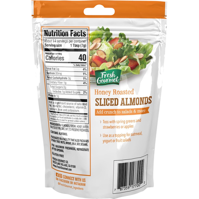 Almendras en rodajas tostadas con miel Fresh Gourmet