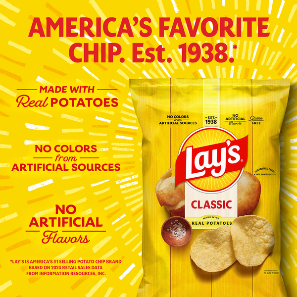 Chips de pomme de terre classiques Lay's - Délice croustillant