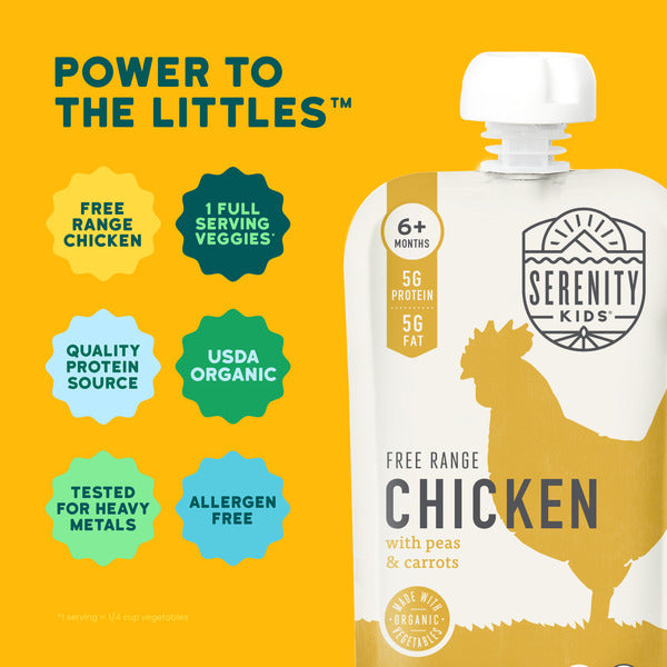 Serenity Kids Poulet de Plein Air avec Pois et Carottes Biologiques