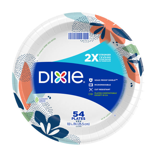 Assiettes en papier DIXIE de 10 pouces - Polyvalentes et élégantes