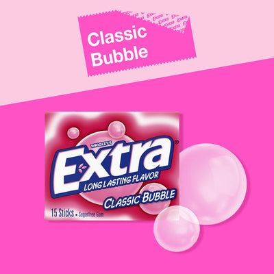 Gomme à mâcher classique sans sucre au goût extra long