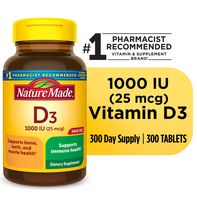 Nature Made Vitamine D3 1000 UI Comprimés