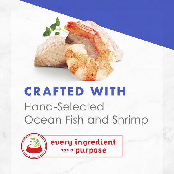 Purina Fancy Feast Comida para Gatos con Pescado de Mar y Topping de Camarón