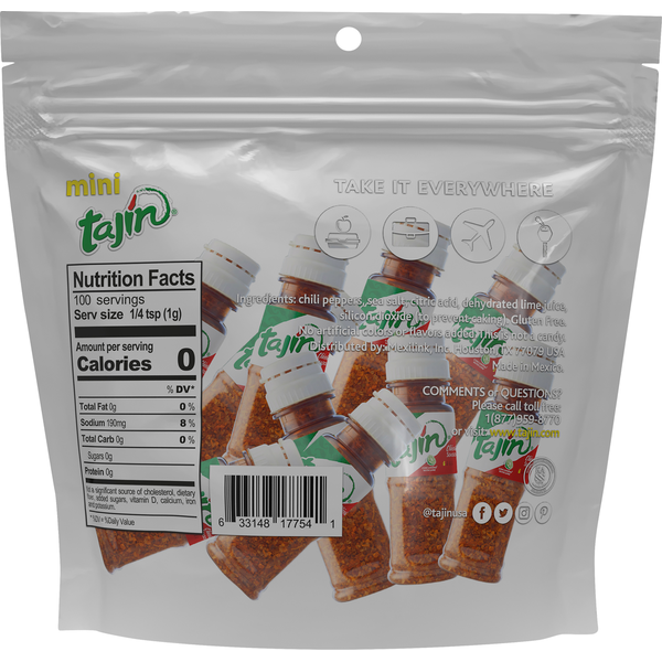Sazonador Tajín, Clásico, Mini - Mezcla de Especias Sabrosas