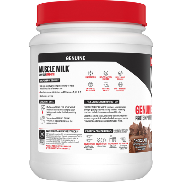 MUSCLE MILK Mezcla de Bebida en Polvo de Chocolate