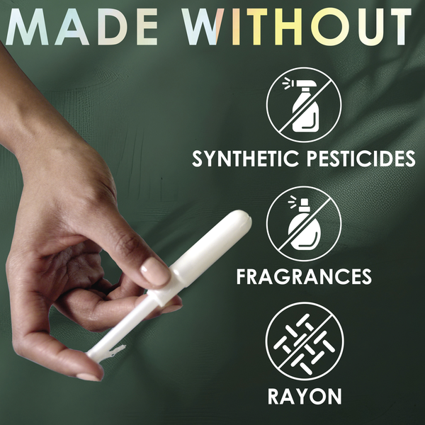 L. Organic Cotton Tampons - Super Absorbency with BPA-free Applicator