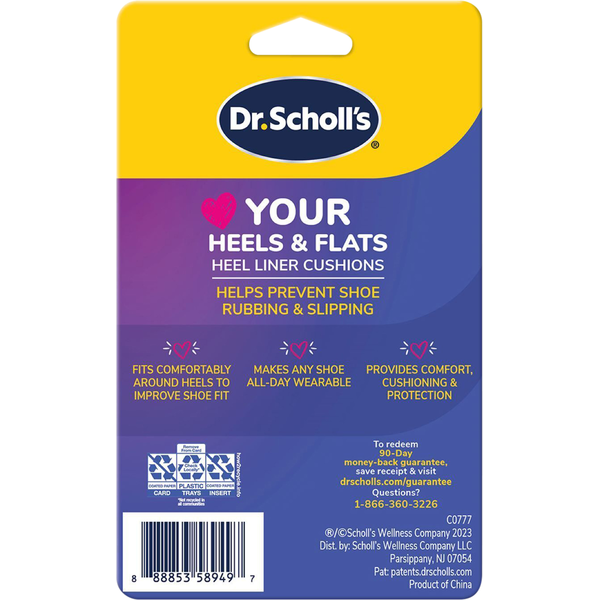 Cojines de talón removibles Dr. Scholl para mujeres (tallas 6-10)