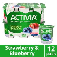 Activia Zero Added Sugar Strawberry & Blueberry Yogurt