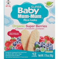 Hot Kid Organic Rice Rusks con Super Berries