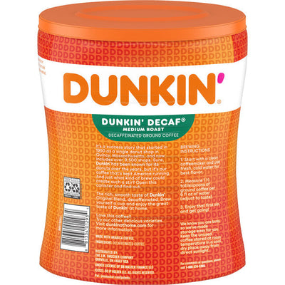 Dunkin' Decaf Medium Roast Ground Coffee