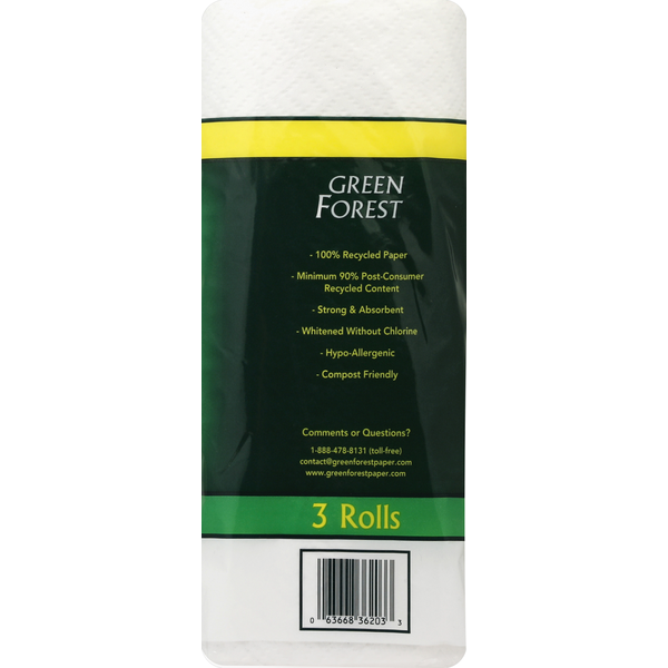 Green Forest Paper Towels - 100% Recycled, Two-Ply, Custom Size
