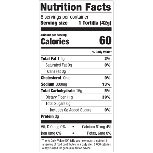 La Banderita Carb Counter Tortillas de Harina de 8" - Certificadas Keto