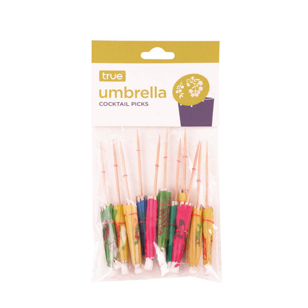 Piques à Apéritif True Umbrella, Ensemble de 12