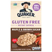 Flocons d'avoine instantanés Quaker sans gluten au sirop d'érable et au sucre brun