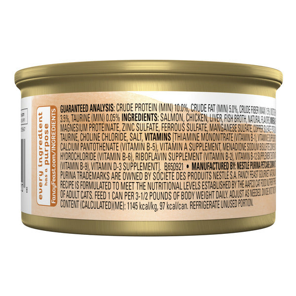 Purina Fancy Feast Receta de Salmón Sin Granos para Gatos