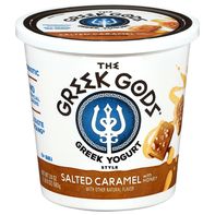 Yaourt glacé au caramel salé de style grec des dieux grecs