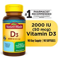 Nature Made Vitamine D3 2000 UI Gélules Molles