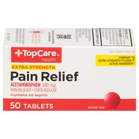 Tabletas para el Alivio del Dolor Extra Fuerte TopCare, 500 mg