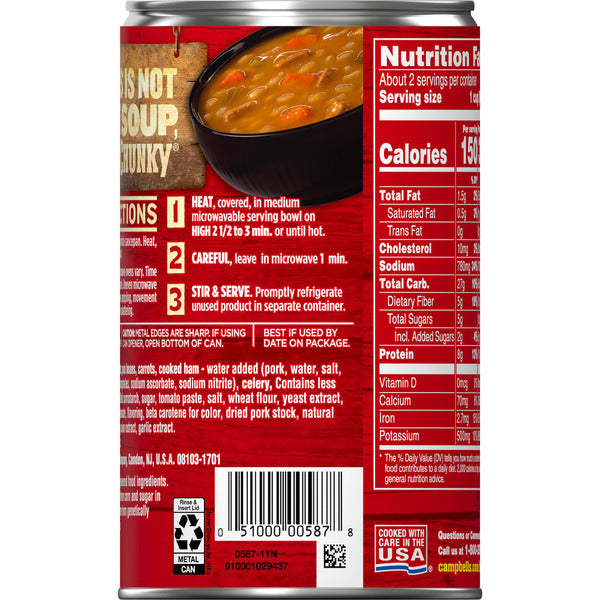 Sopa de Frijoles Sustanciosa de Campbell's con Jamón