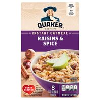 Avoine instantanée Quaker avec raisins et épices