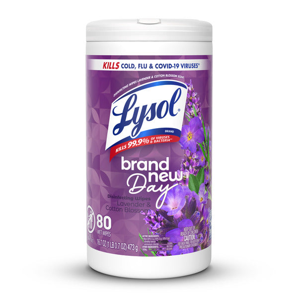 LINGETTES DÉSINFECTANTES LYSOL® - Brand New Day™ Lavande & Fleur de Coton