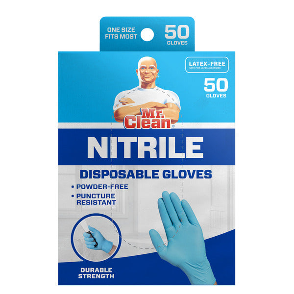 Guantes Desechables de Nitrilo Mr. Clean