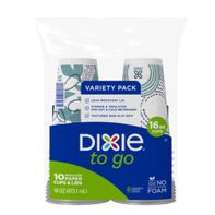 Dixie 16oz Disposable Paper Coffee Cups with Lids