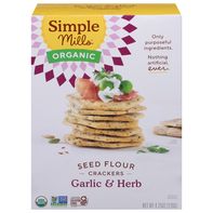 Simple Mills Organic Seed Flour Crackers, Garlic