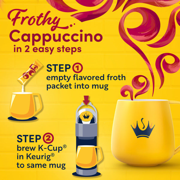 Kit de capsules K-Cup Gevalia Frothy 2 étapes Cappuccino Espresso