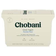 Chobani Greek Nonfat Plain Yogurt Value 4 Pack