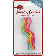 Velas de Cumpleaños Betty Crocker Neon Crazy Curl