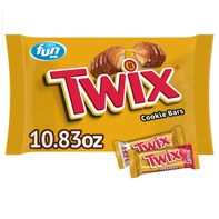 Barres de chocolat TWIX Fun Size au caramel et aux biscuits