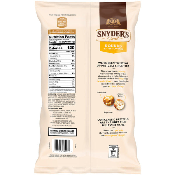 Bolas de Pretzel Mini Sabor Mantequilla de Snyder's of Hanover