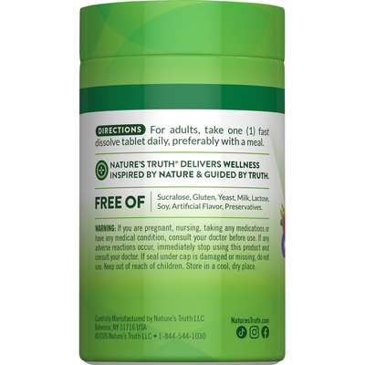Tabletas de Vitamina B-12 de Nature's Truth, 5,000 mcg