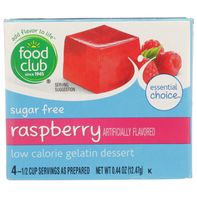 Food Club Raspberry Sugar Free Gelatin Dessert