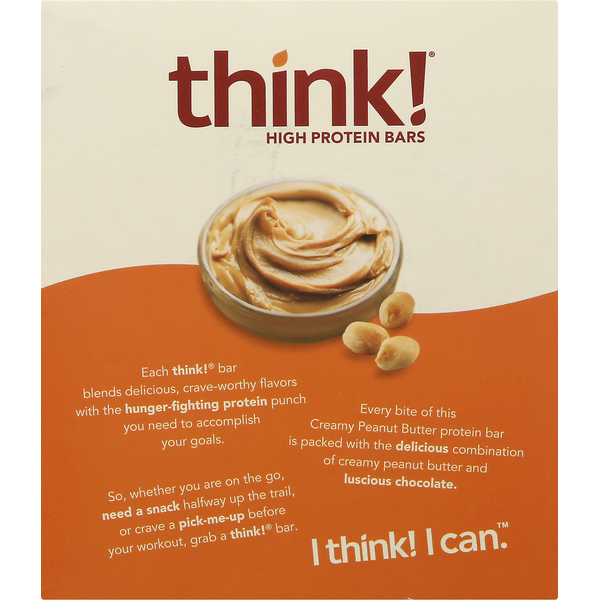 think! Barra de Proteína de Mantequilla de Maní Cremosa