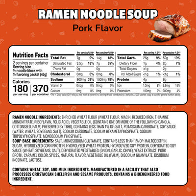Sopa de Fideos Ramen con Sabor a Cerdo Maruchan