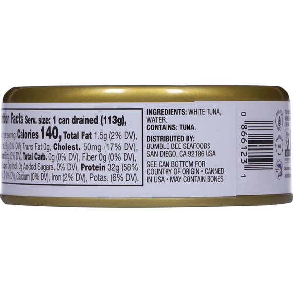 Bumble Bee Prime Fillet Très Faible Teneur en Sodium Thon Blanc Solide