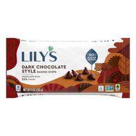 LILY'S Dark Chocolate Style No Sugar Added Baking Chocolate