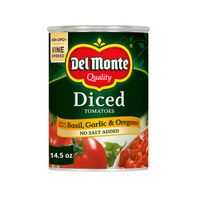 Del Monte Tomates Diced Sin Sal Añadida con Albahaca